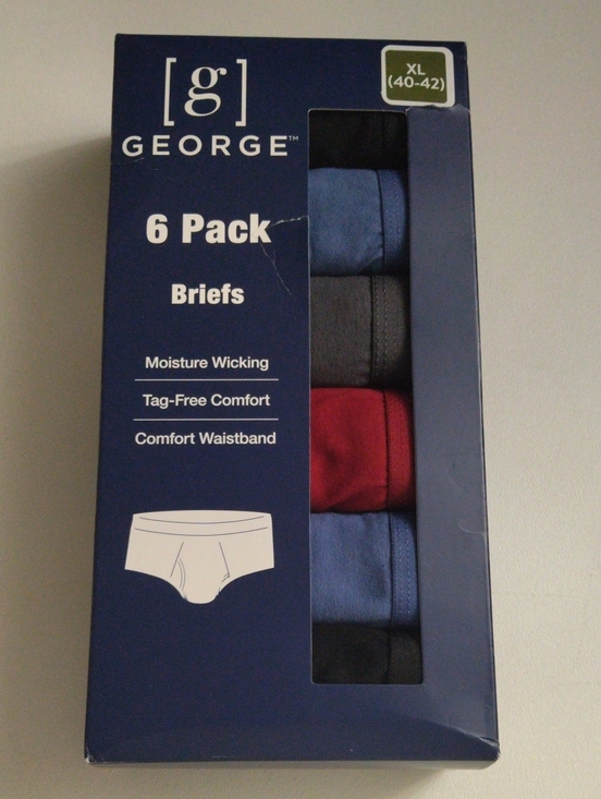 George Other - George 6 Pack Boxer Briefs Mens XL (40-42) 95% Cotton Tag Free  Comfort New